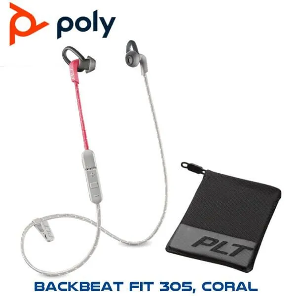 Ploy Backbeat Fit 305 Coral Includes Sport Mesh Pouch Jeddah